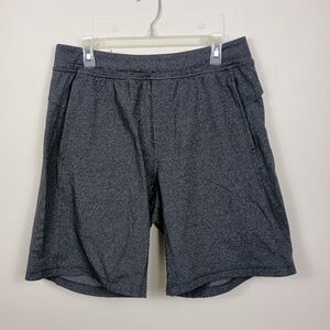Lululemon Pace Breaker Short XL Mens Gray Black Train Run Yoga Stretch Pockets